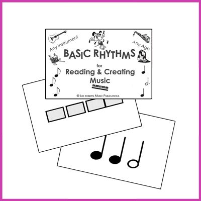 Basic Rhythms Flashcards for Reading & Creating Music